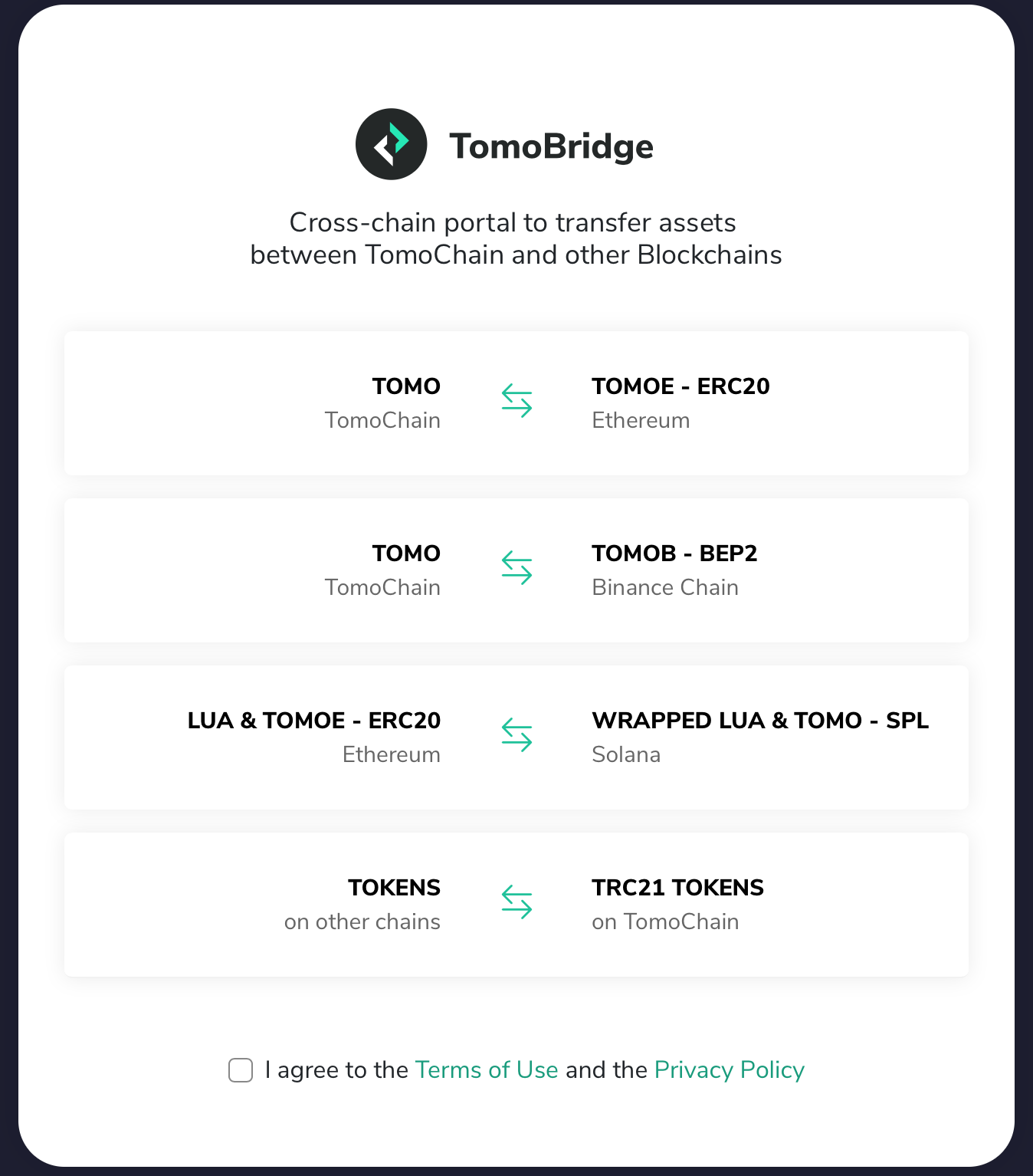 TOMO/LUA Wrapped Token on Solana - TomoChain Docs